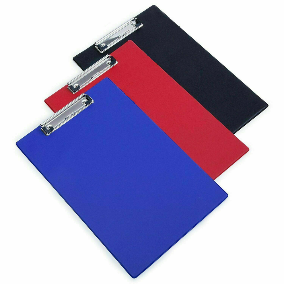 A4 Foolscap Clipboard Pvc Clip Board Filing Pvc Black/Red/Blue