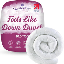 Slumberdown Feels Like Down King Size Duvet - 10.5 Tog UK Made All-Season Hypoallergenic King Quilt