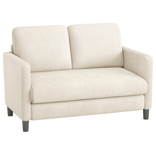 (Beige) Corduroy mini 2-Seater Sofa For Bedromm / office 2