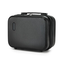 (Black, 12 inch) ABS+PC Hardshell Luggage Set With Tsa Lock 4-Piece Set 12/20/24/28 And Vanity Case