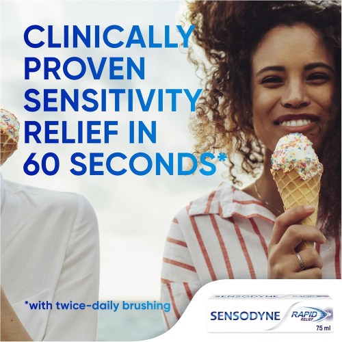 Sensodyne Sensodyne Rapid Relief Toothpaste, Daily Fast Relief Sensitive Toothpaste 75ml 2