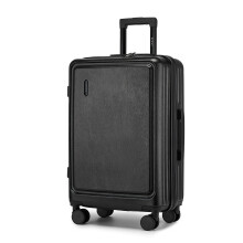 (Black, 24 inch) ABS+PC Hardshell Luggage Set With Tsa Lock 4-Piece Set 12/20/24/28 And Vanity Case