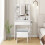 ELECWISH LED Lighted Dressing Table Set with Storage Stool Charging Station UK 2