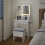 ELECWISH LED Lighted Dressing Table Set with Storage Stool Charging Station UK 9
