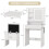 ELECWISH LED Lighted Dressing Table Set with Storage Stool Charging Station UK 8