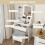 ELECWISH LED Lighted Dressing Table Set with Storage Stool Charging Station UK 4