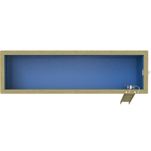 Plastica Nazca 8m x 2m Wooden Pool Package With TILEBAND 2