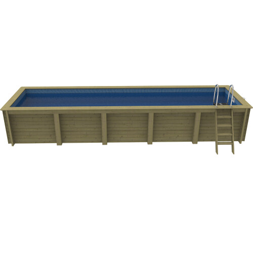 Plastica Nazca 8m x 2m Wooden Pool Package With TILEBAND 1
