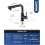 Matt Black Kitchen Taps with Pull Out Spray, Stainless Steel Kitchen Sink Taps Bar Taps, 2 Spray Functions Kitchen Mixer Tap with Pull Down 2