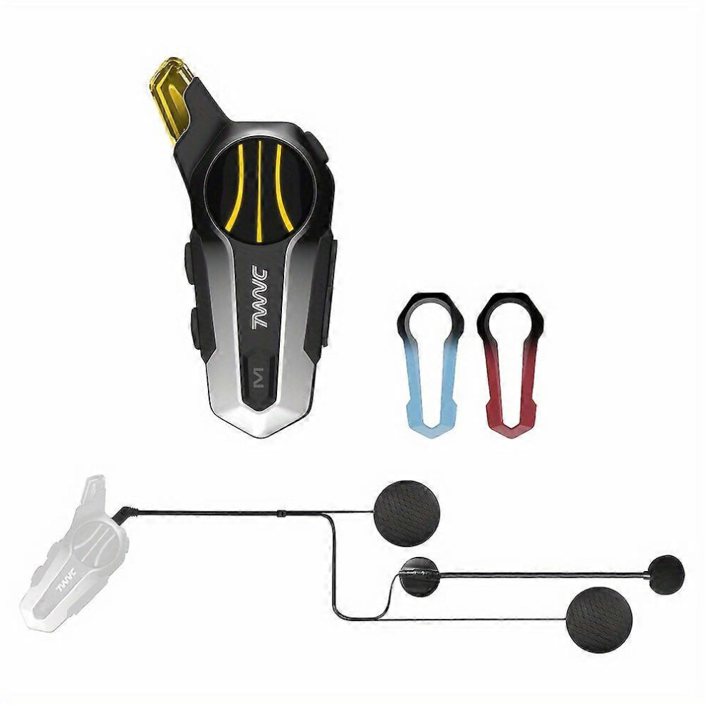 (suit for half helmet (hard, 1 PCS) Motorcycle Helmet Wireless Headset Intercom Noise Reduction, 2-Riders 1000M Intercom Communication Systems, HiFi,-image-OPC-PGJ2NGK-NEW