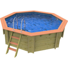 Plastica Knightsbridge Wooden Pool Package with Argonaut/Endurance Filtration & SwimMaster Counter Current With TILEBAND