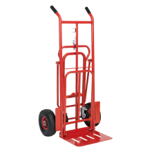 3-in-1 Sack Truck with Pneumatic Wheels, 250kg Heavy Duty Trolley