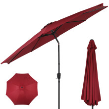 (Red) 3M Garden Parasol Sunshade Outdoor Patio Umbrella