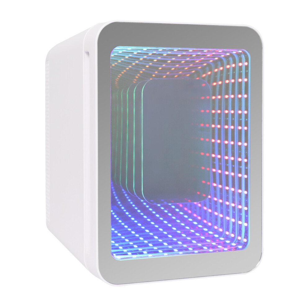 4L Mini Fridge with Mirror Car Cooler Warmer Portable Tabletop Ice Box