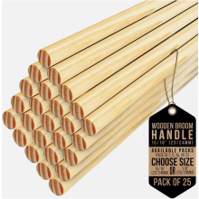 Long Wooden Broom Handle Mop Snow Shovel 4Ft 120cm Outdoor Replacement