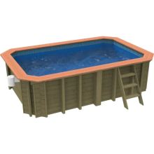 Plastica Wooden Exercise Pool Package with Argonaut/Endurance Filtration & Badu Jet Riva Counter Current & Invertemp Heat Pump With TILEBAND