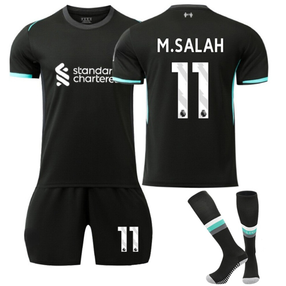 (28) Zimin 24/25 The Reds Away Football Activewear No.11 M.Salah Fans Football Training Shirt For Kids And Adult