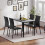 Dining Table and Chair Set, Table &  Black Chair 1