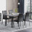 Dining Table and Chair Set, Table &  Black Chair 8