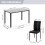 Dining Table and Chair Set, Table &  Black Chair 6