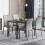 Dining Table and Chairs Set, Table & 4 Grey Chair 3
