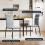 Dining Table and Chairs Set, Table & 4 Grey Chair 5