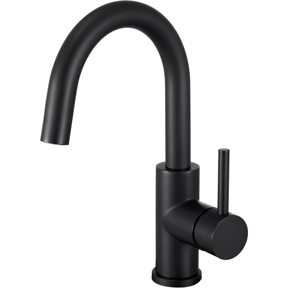 Kitchen Mixer Tap, Single Handle Sink Mixer Tap, Basin Taps with 360 Swivel Spout, Mixer Tap for Small Kitchen or Bathroom, Bar Sink Tap with