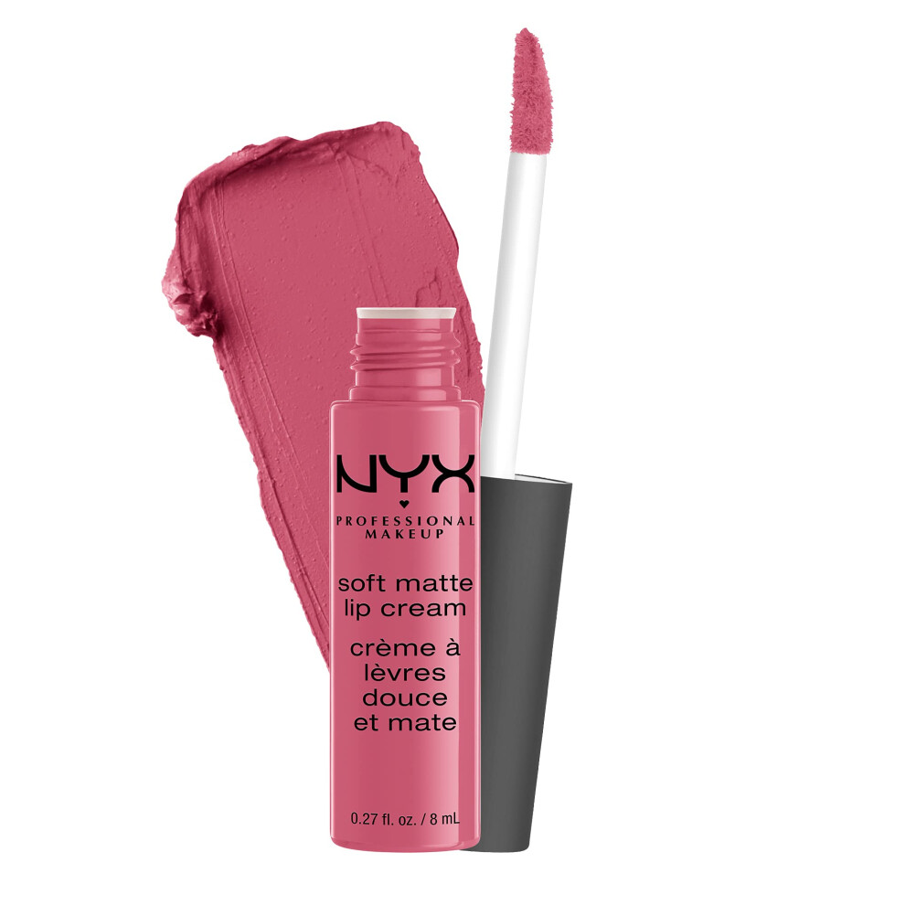 NYX PROFESSIONAL MAKEUP Soft Matte Lip Cream  Lightweight Liquid Lipstick - Milan (Dark Pink-Brown)