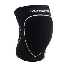 Rehband Ginocchiere per Pallavolo e Sport Indoor, Protezione Neoprene, Comfort e Vestibilità Ottimale, Unisex, Nero, Taglia Media