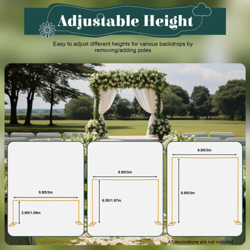 3*3M Metal Wedding DIY Decoration Arch Stand 1