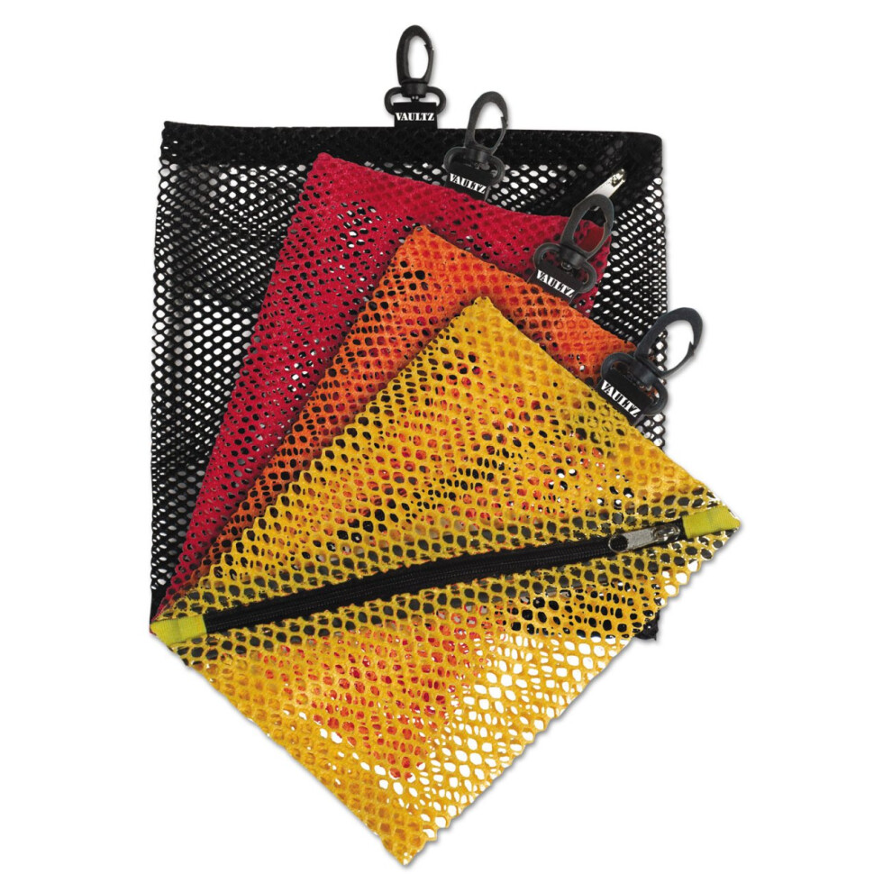 Ensemble De Pochettes En Maille Fermeture Clair Vaultz - Lot De 4 - Sacs Fermeture Clair En Maille Pour Organiser Le Rangement, Les Voyages-image