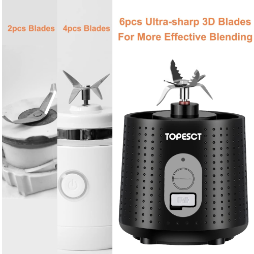 TOPESCT Portable Blender, Personal Mixer Fruit Rechargeable 2