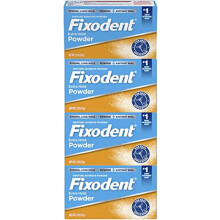 Fixodent Extra Hold Denture Adhesive Powder 2.7 Oz (Pack of 4)