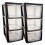 Black 3 Drawer Storage Tower Unit With Clear Spacious Drawers 2