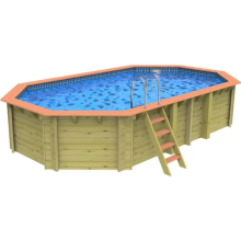 Plastica Bayswater Wooden Pool Package with SwimMaster Counter Current & Invertemp Heat Pump With TILEBAND
