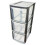 Silver 3 Drawer Storage Tower Unit With Clear Spacious Drawers 3