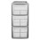 Silver 3 Drawer Storage Tower Unit With Clear Spacious Drawers 1