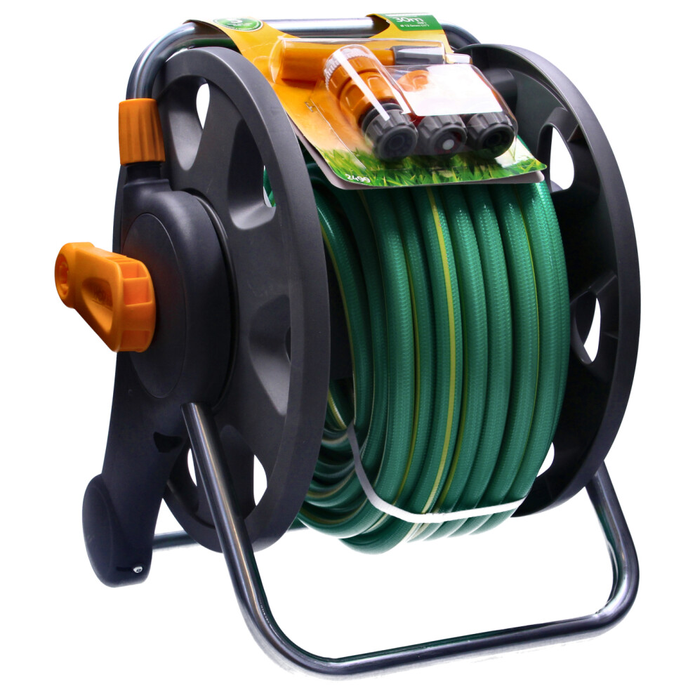 Hozelock Assembled  Reel+30m Ultraflex Hose + fittings/nozzle