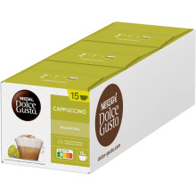 NESCAFÉ Dolce Gusto Cappuccino Coffee Pods - total of 45 Italian Classic Cappuccino Coffee Capsules - (3 Packs)