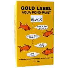(Gold Label Paint Black 1L) GOLD LABEL POND PAINT SEALER BLACK CLEAR AQUA BLUE FISH KOI
