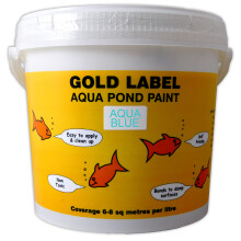 (Gold Label Paint Aqua Blue 2.5L) GOLD LABEL POND PAINT SEALER BLACK CLEAR AQUA BLUE FISH KOI