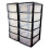 Black 5 Drawer Storage Tower Unit With Clear Spacious Drawers 3