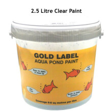 (Gold Label Paint Clear 2.5L) GOLD LABEL POND PAINT SEALER BLACK CLEAR AQUA BLUE FISH KOI