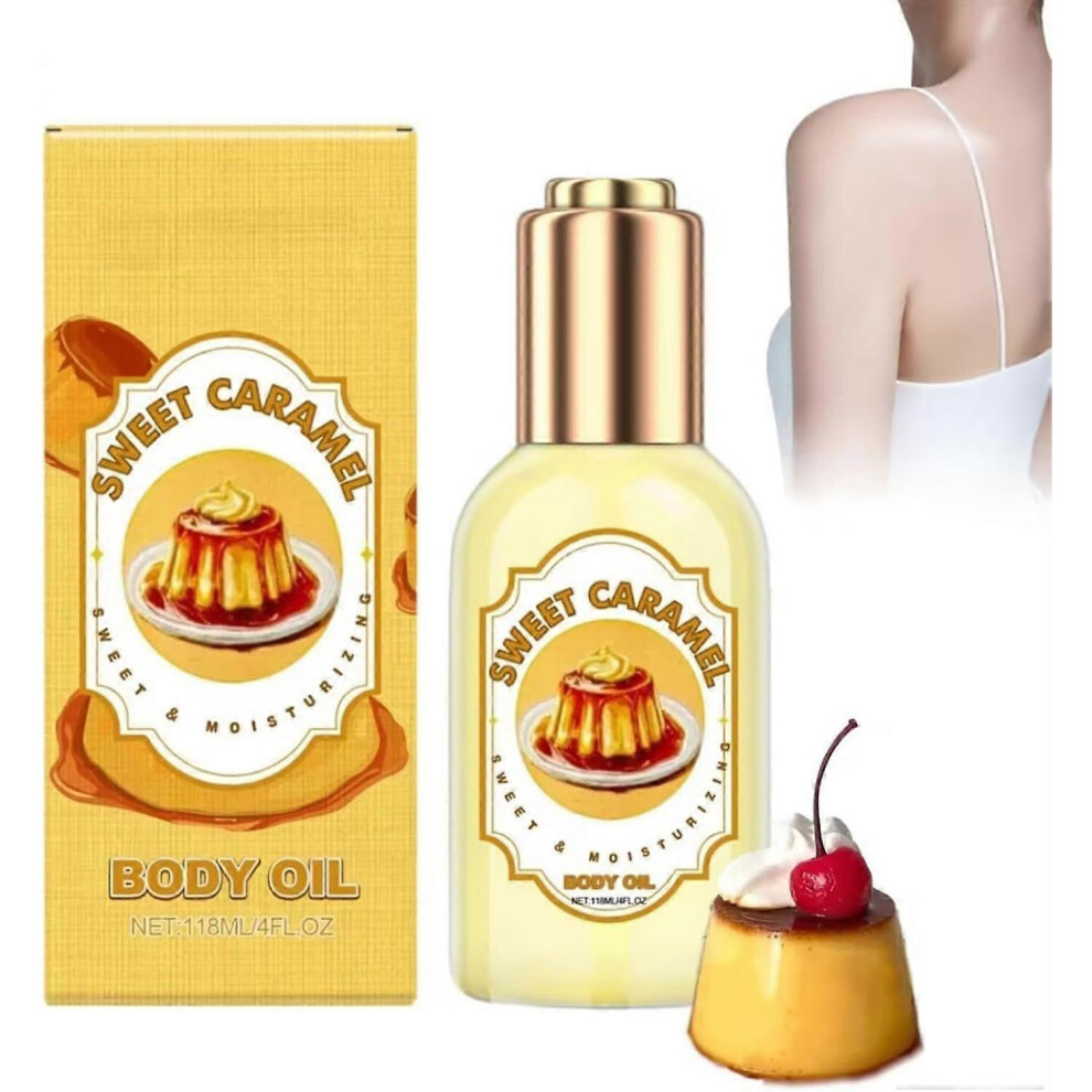 (Caramel) Vanilla Body Oil, Vanilla Essential Oil, Body Care Oil, Nourishing Moisturizing Body Oil Vanilla/Caramel/Marshmallow/Strawberry Flavor
