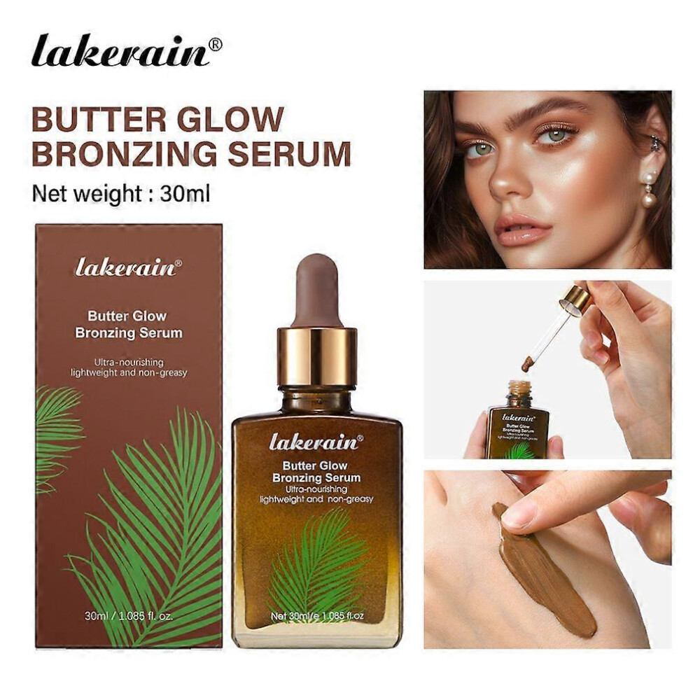 (2pcs) Bronzing Drops, Liquid Bronzer Drops for Face & Skin, Ultra-nourishing Lightweight and Non-greasy Glow Bronzing Serum Drops for Radiant, Natural Sun-K