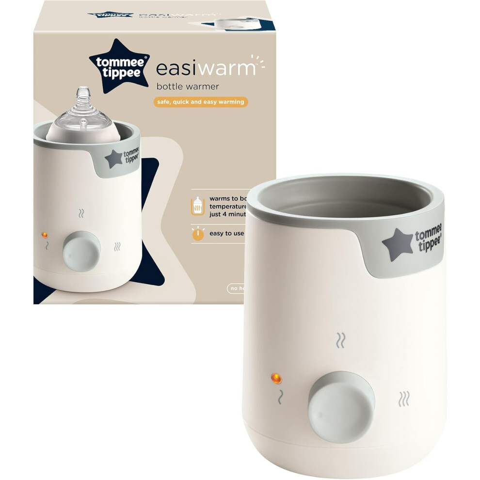 Tommee Tippee Easiwarm Bottle Warmer, Warms Baby Feeds to Body Temperature in Minutes, Automatic Timer, One-Dial Operation, White
