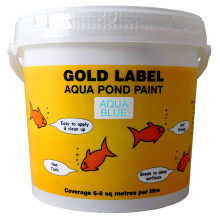 (Gold Label Paint Aqua Blue 5L) GOLD LABEL POND PAINT SEALER BLACK CLEAR AQUA BLUE FISH KOI