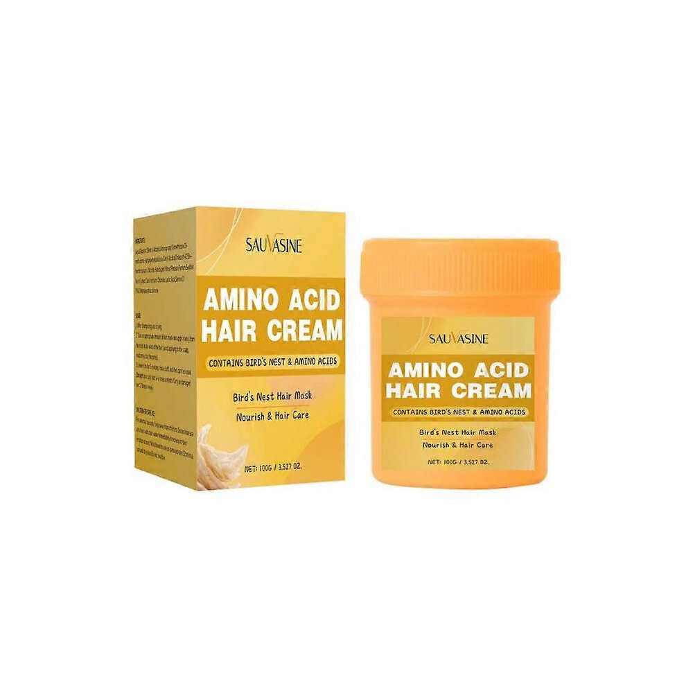 (1Pcs) Amino Acid Essence Luxury Nourishing Hair Protein Cream, Amino Acid Moisturizing Hair Mask, Deep Conditioner for Frizzy, Dry and Damaged Hair