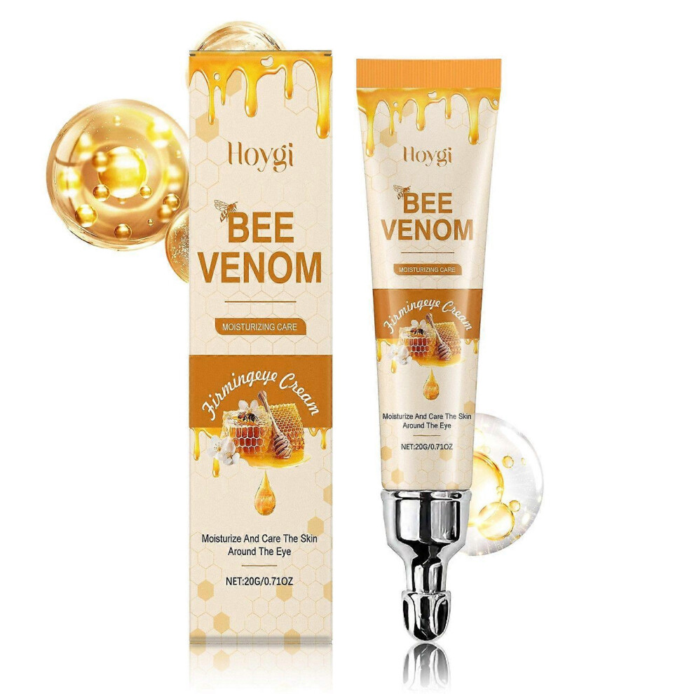 (2PCS) Bee Venom Moisturizing Eye Cream for Wrinkles, Puffy Eyes, Dark Circles and Under Eye Bags Treatment, Anti-Aging & Firming Eye Cream with Hyaluronic A