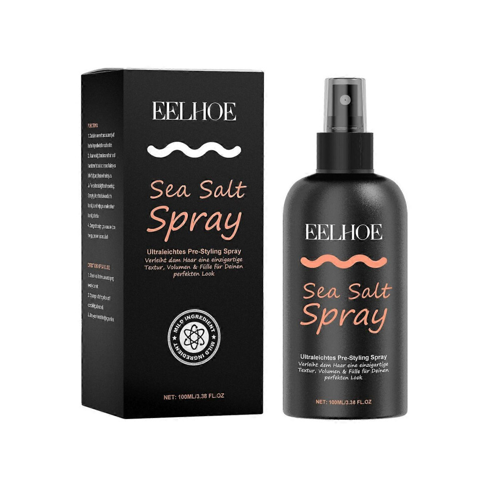 (3PCS) Sea Salt Spray, Natural Finish Sea Salt Spray for Hair, Volumizes & Texturizes, Infused with Kelp & Vitamin B5, Light & Non-Greasy, Paraben, Sulfate